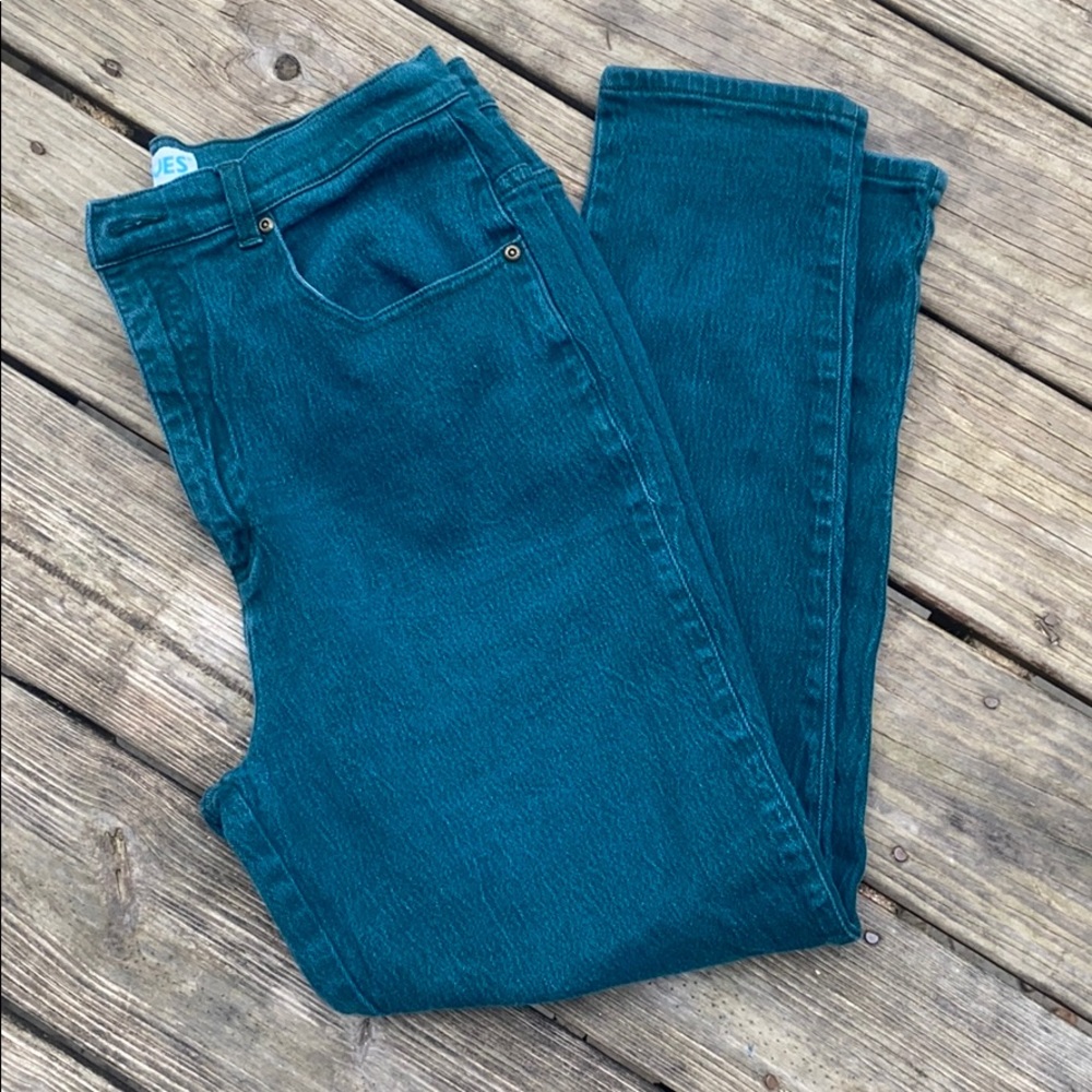 90s Vintage LA Blues High Rise Mom Jeans Green 18